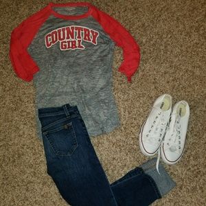 NWOT Country Girl Raglan Tee